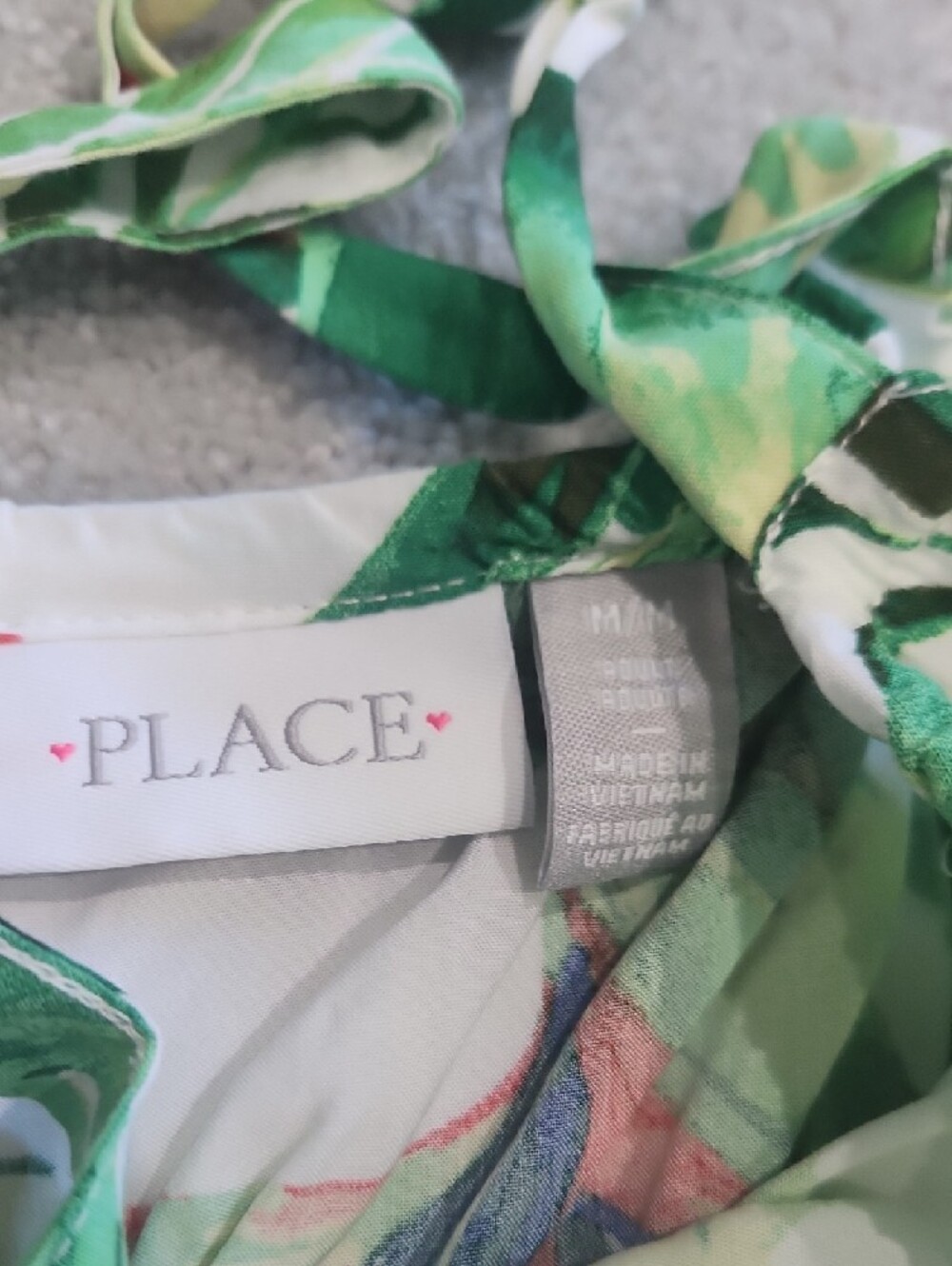 The Children's Place Green & White Tropical Leaf Maxi Dress - Picture 6 of 6